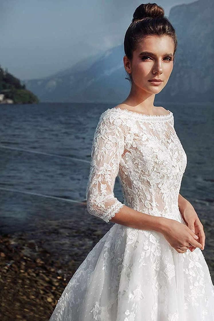 Fashion Elliebridal Appliques Sleeves Womens Wedding B08PNJTWT7