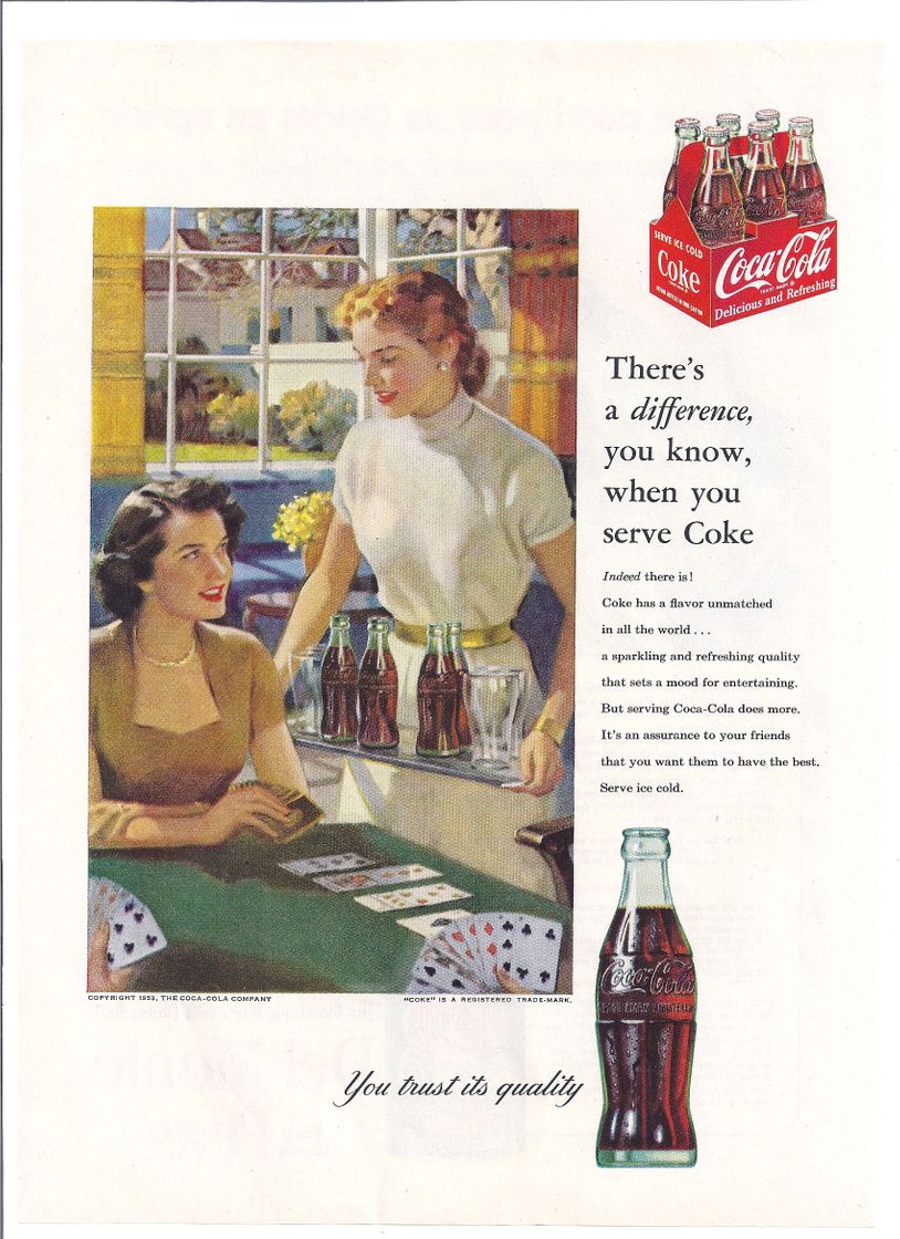 Moda Coca Cola 1953 Good Housekeeping