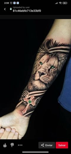 Tatuagem de leão no pulso 😮😮
