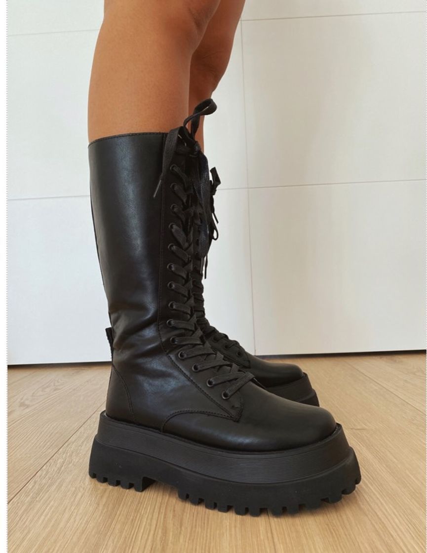 Fashion Botas militares plataforma 