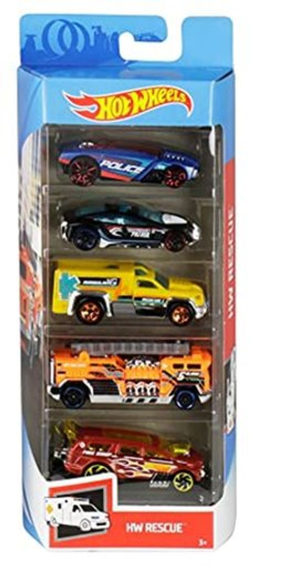 Producto Hot Wheels Pack de 5 vehículos, coches de juguete