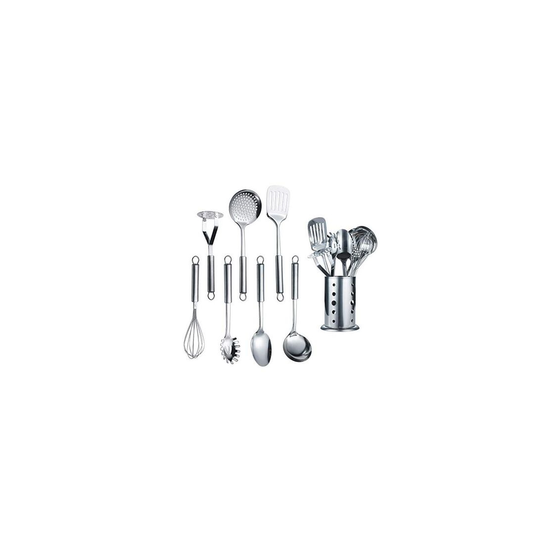 Home Berglander Utensilio de cocina de acero inoxidable de 7 piezas con 1