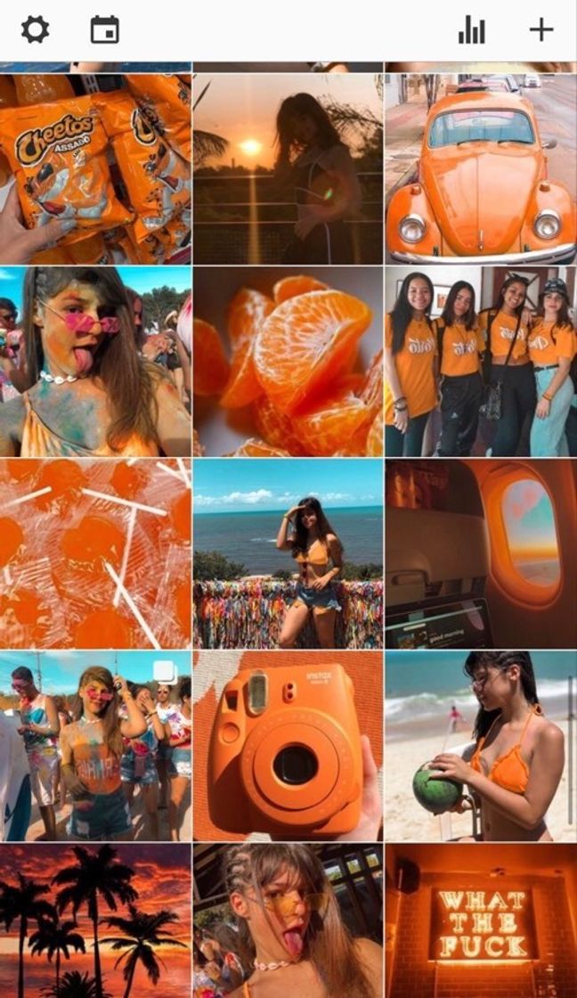 Fashion Feed Instagram laranja 🍊 