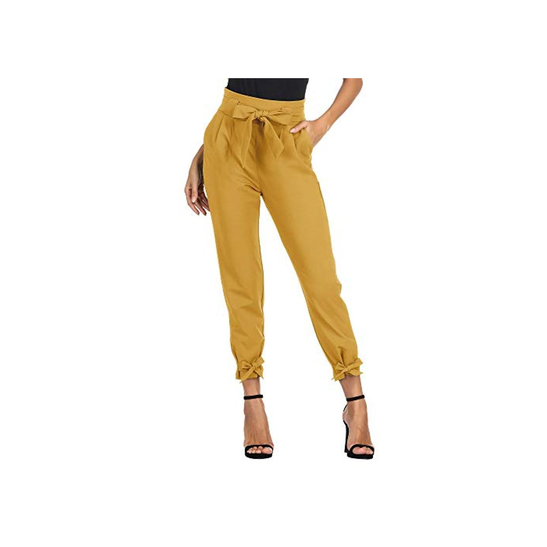 Fashion Pantalones de Talle Alto para Mujeres Elegantes con Transpirable