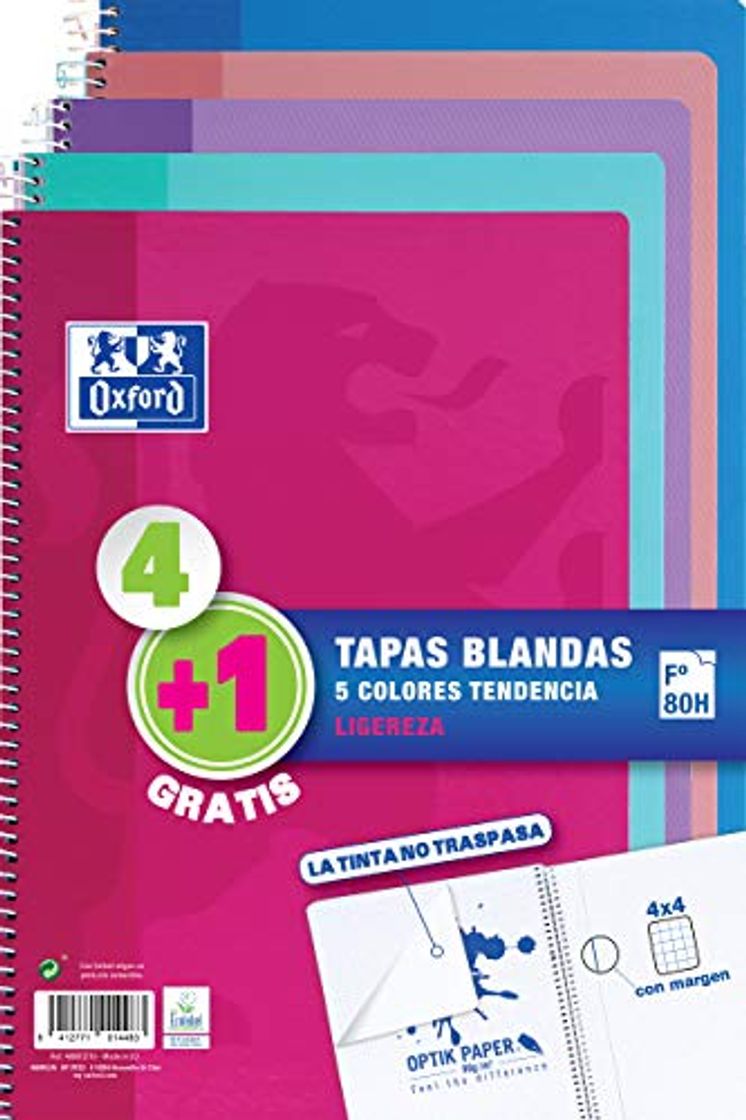 Social Oxford - Pack de 5 cuadernos