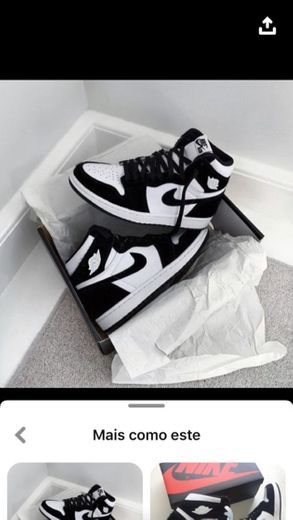 black and white nike jordan 1s  mid