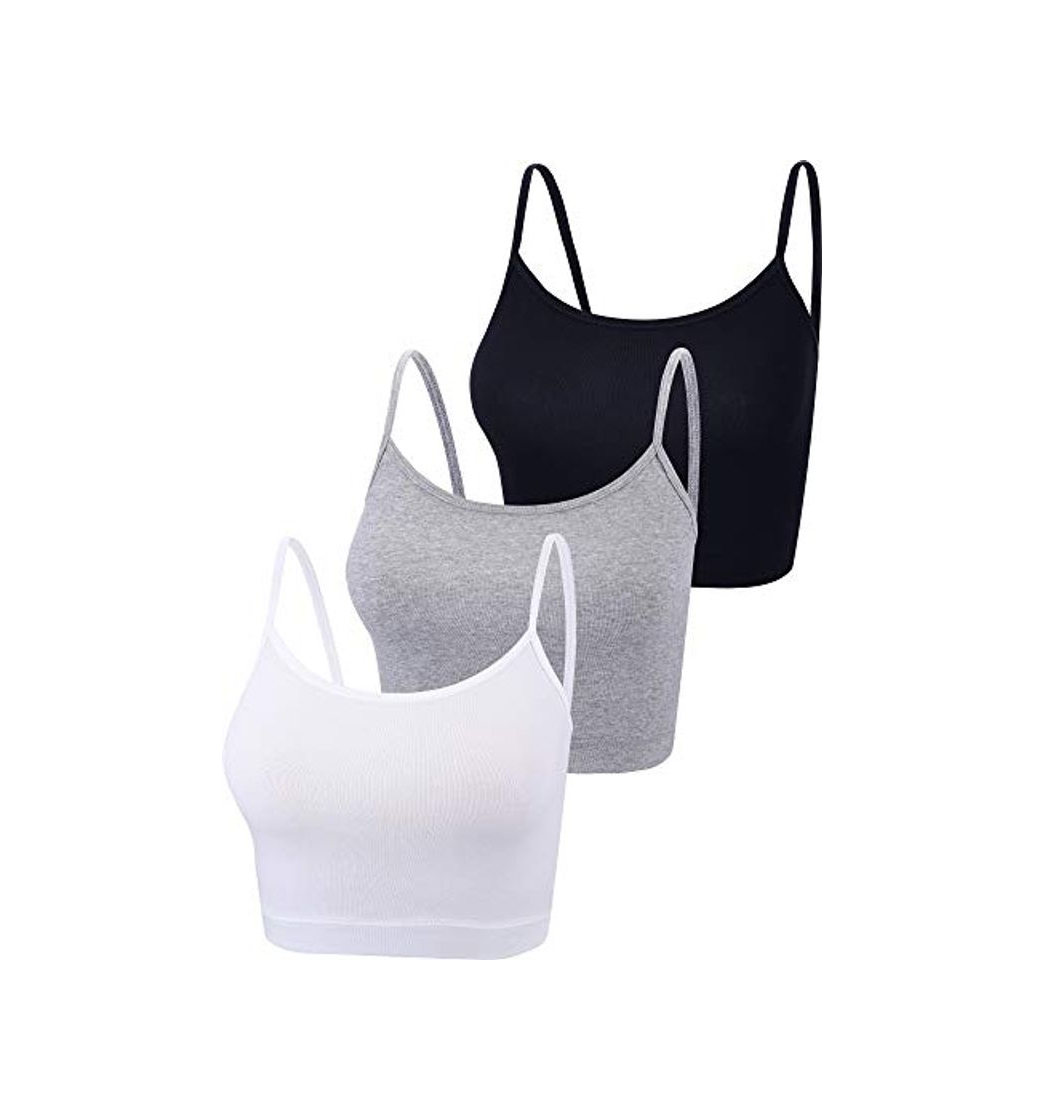 Social 3 Piezas de Camisolas con Tirantes Camisetas sin Mangas Ajustables para Deportes