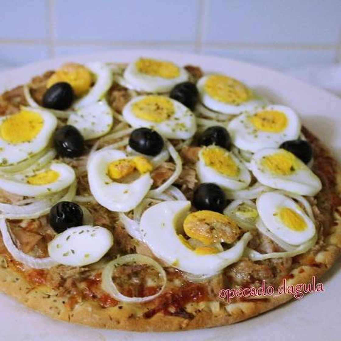 Moda Pizza de atum com ovo 