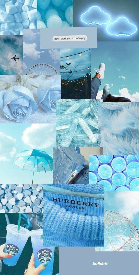 Fashion Wallpaper pastel azul 