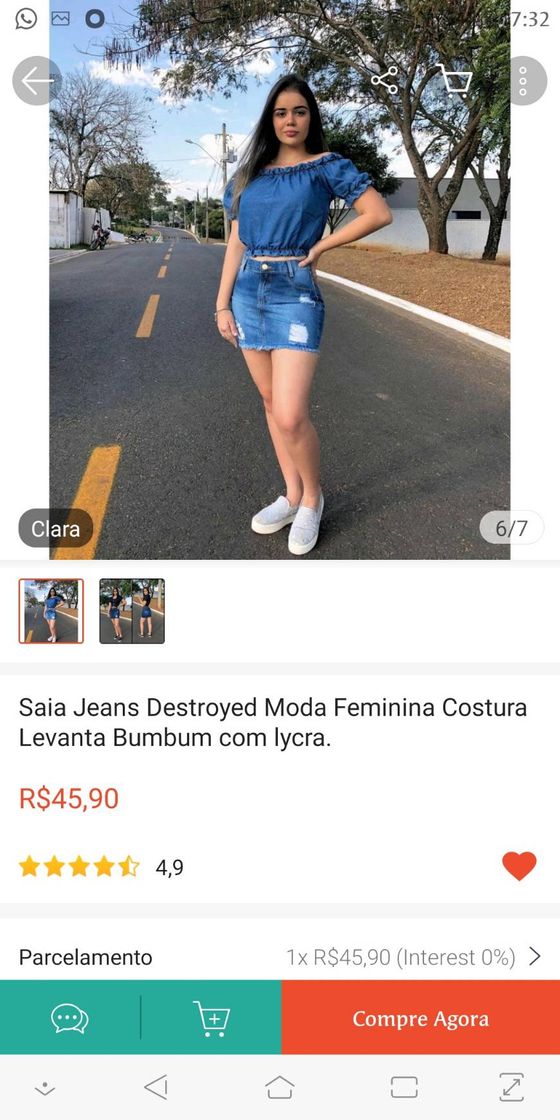 Fashion Saia jeans 