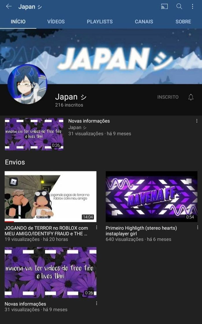 Social Um canal no youtube 