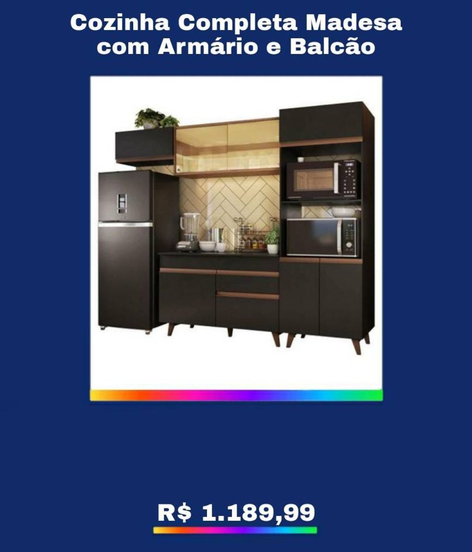 Product Cozinha Completa Madesa Reims 260001 com Armário e Balcão