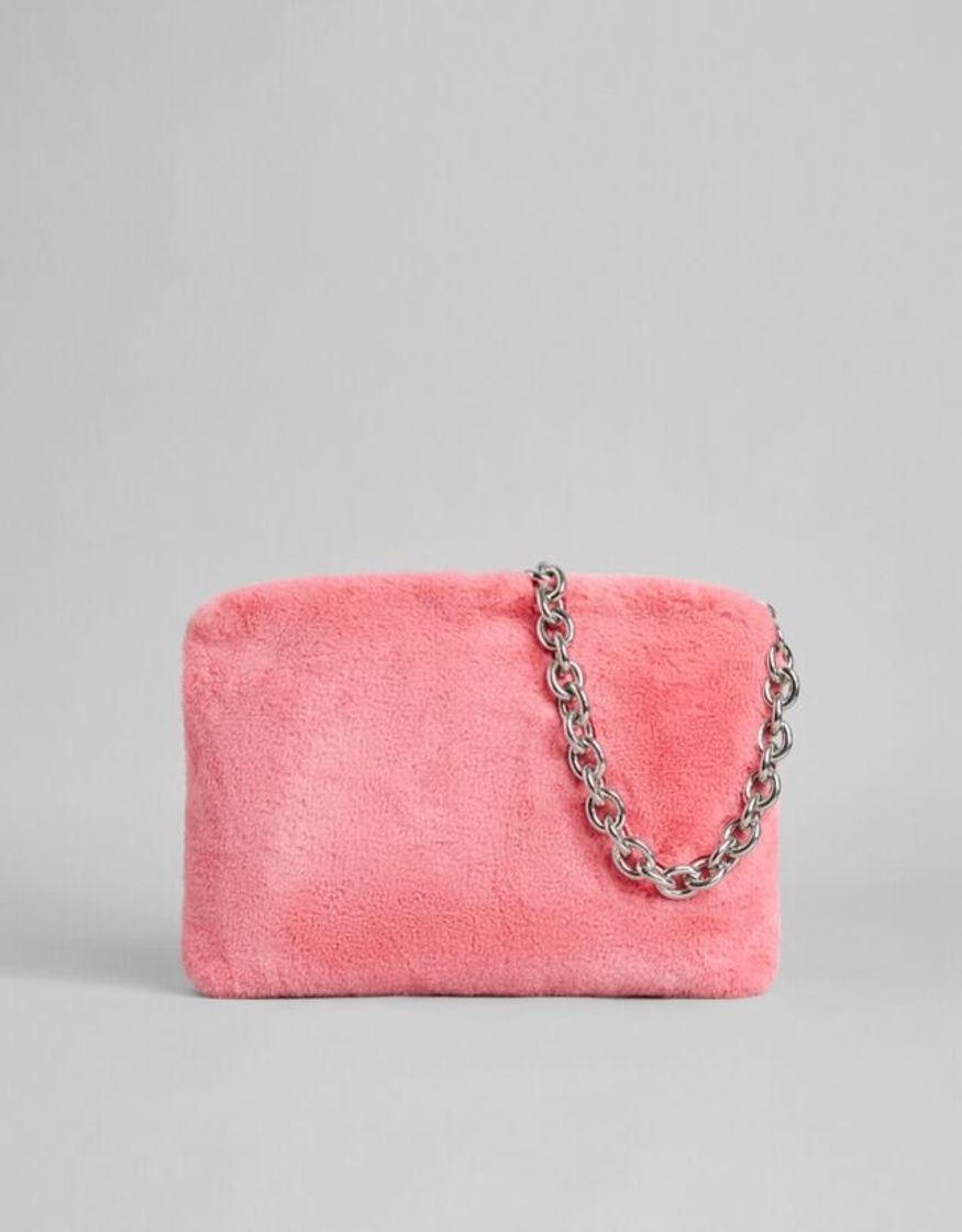 Moda Bolso peludo rosa