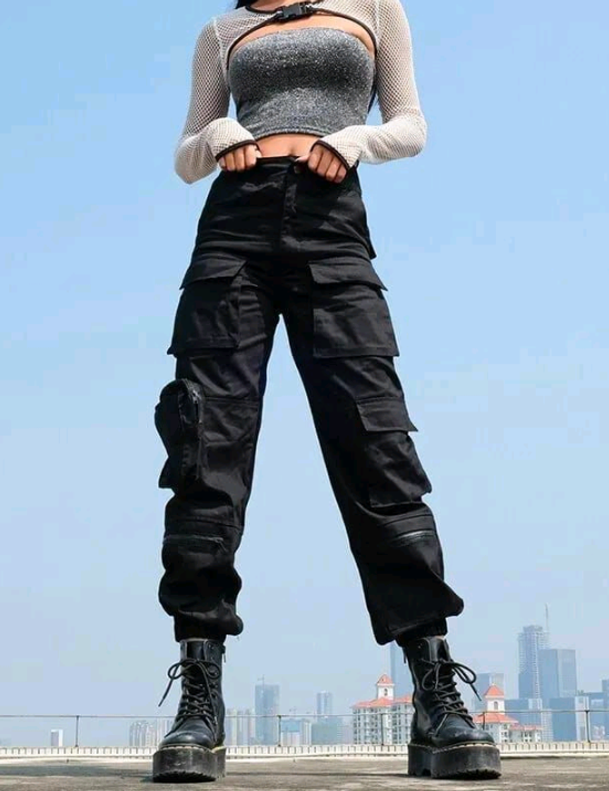Social Calça com bolso cargo feminina 