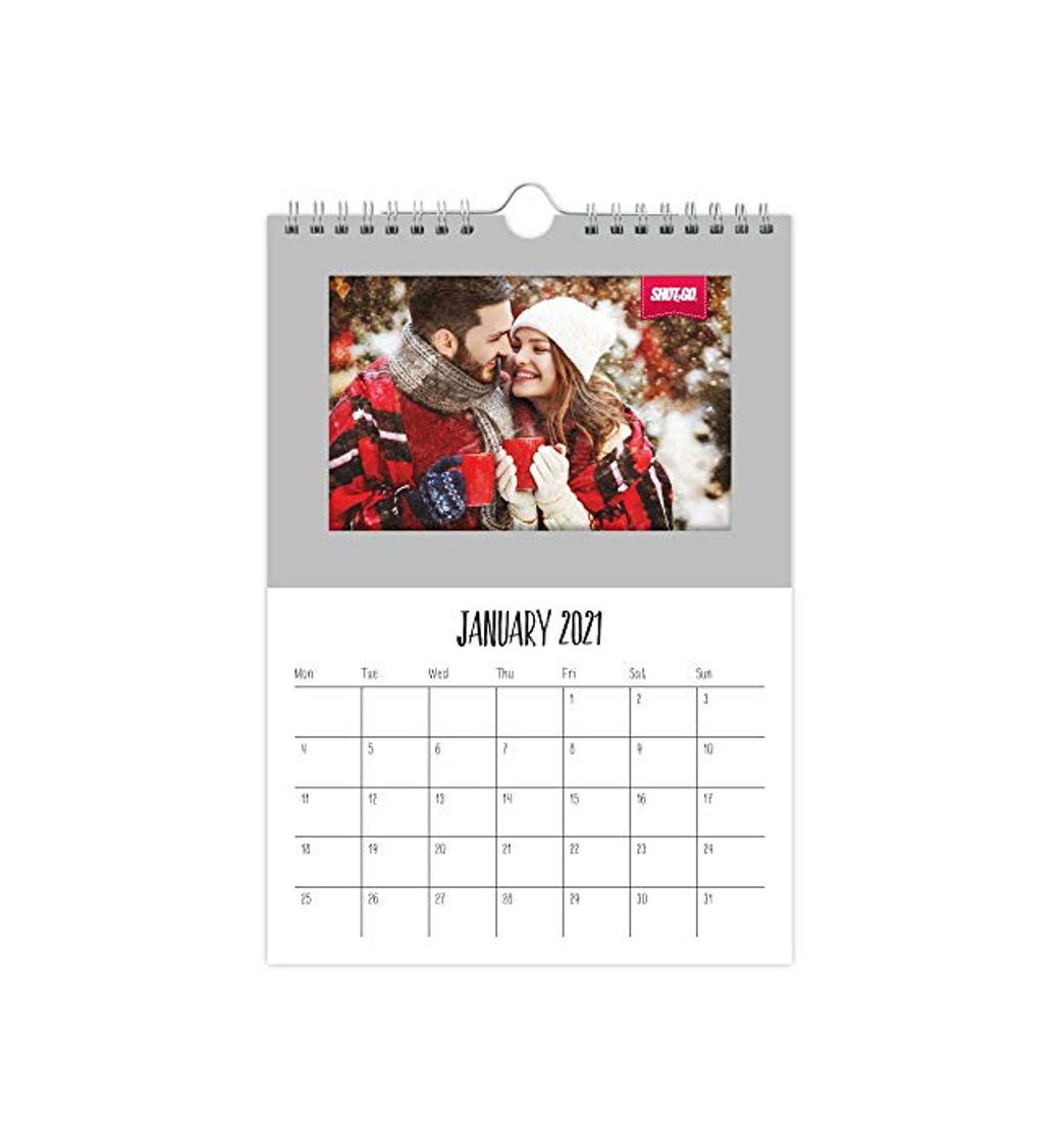 Productos Shot2go 2021 Calendario colgante con fotos plateado