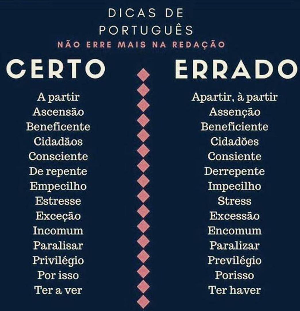 Fashion Dicas de português