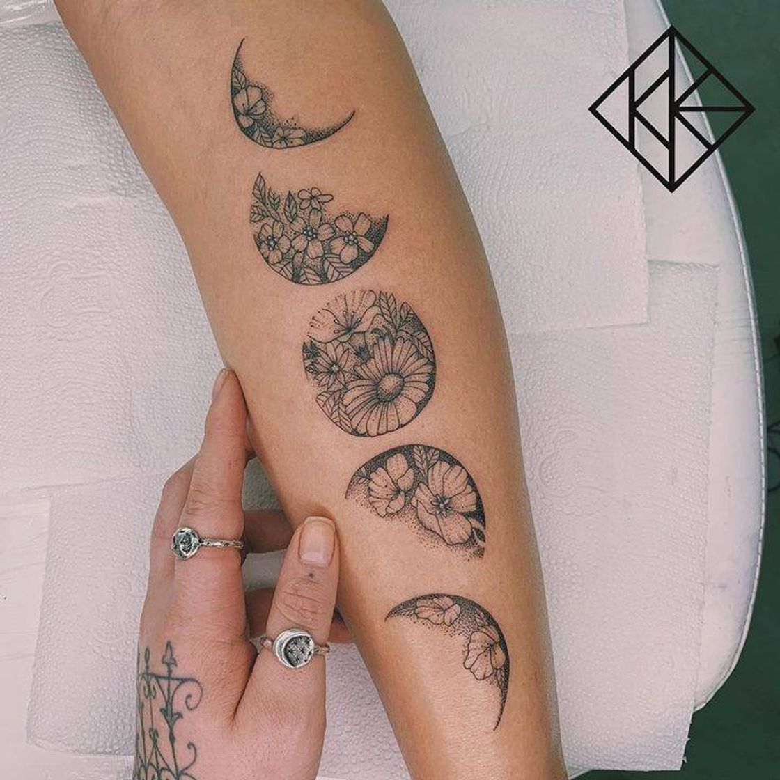 Fashion Tatuagem fases da Lua 🌒