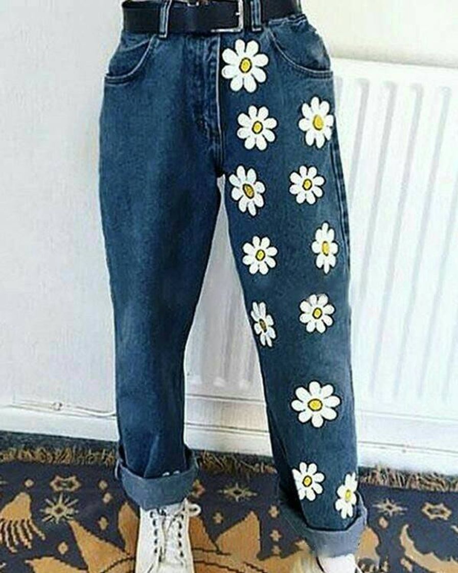 Fashion Calça Jeans - Flores 🌼