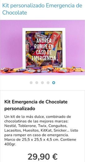 Kit personalizado Emergencia de Chocolate | Regalador.com