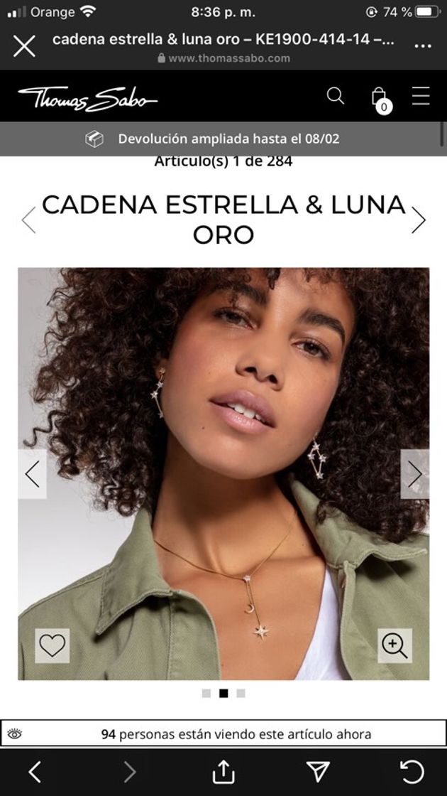 Producto CADENA ESTRELLA & LUNA Oro