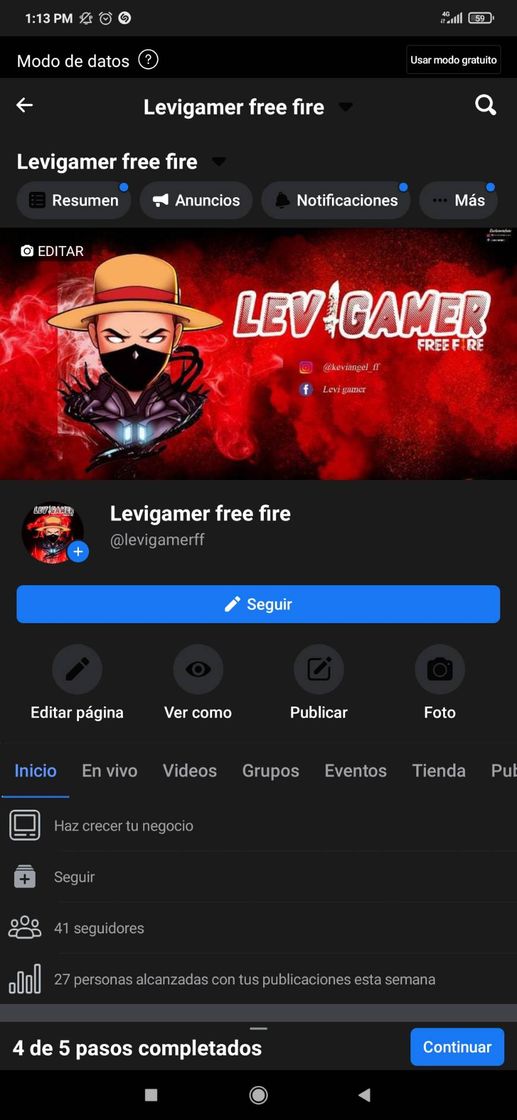 Videogame Sígueme a mi página de facebook sería de mucha ayuda te lo 