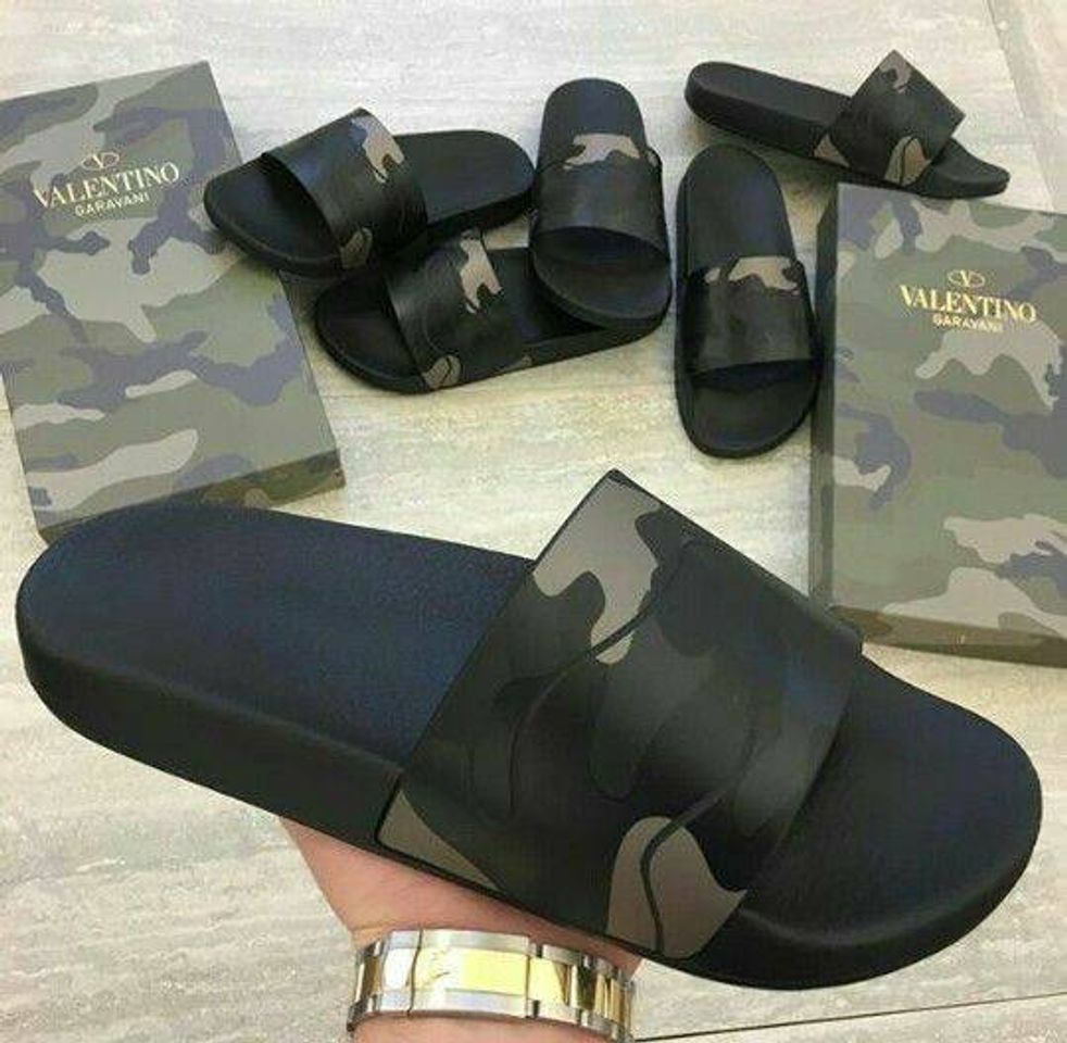 Moda Chinelo slide camuflado