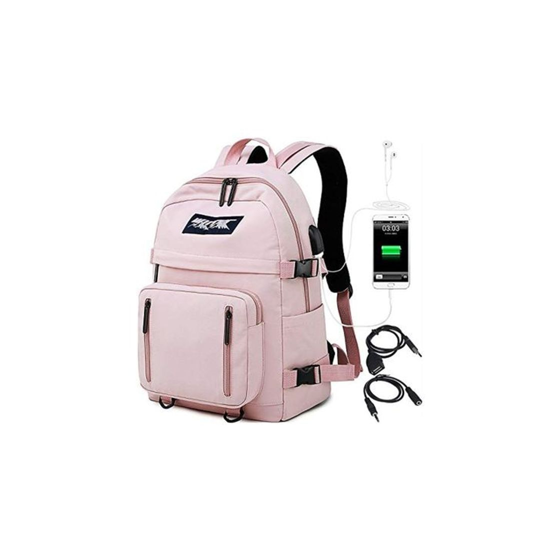 Product HASAGEI Mochilas Escolares Juveniles para 15.6'' Portátil Mochilas Unisex de Carga USB