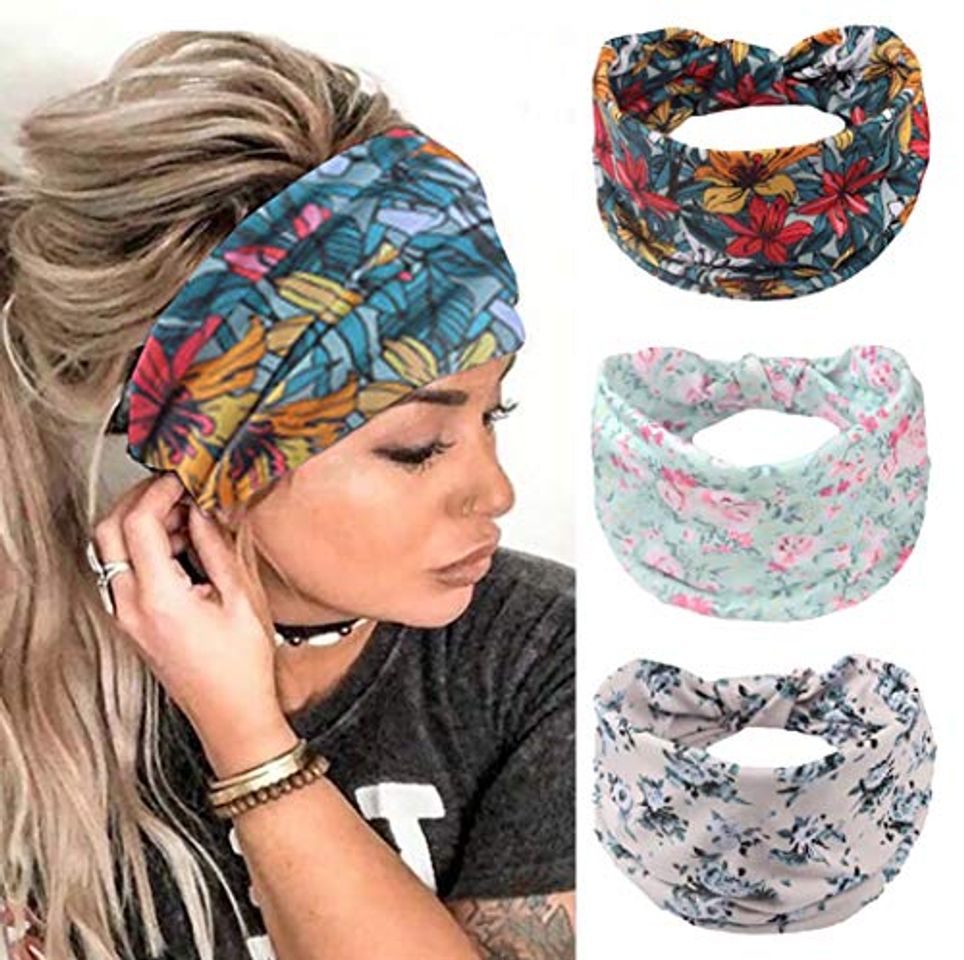 Fashion Zoestar Boho diademas de yoga para la cabeza bufandas anchas anudadas turbante