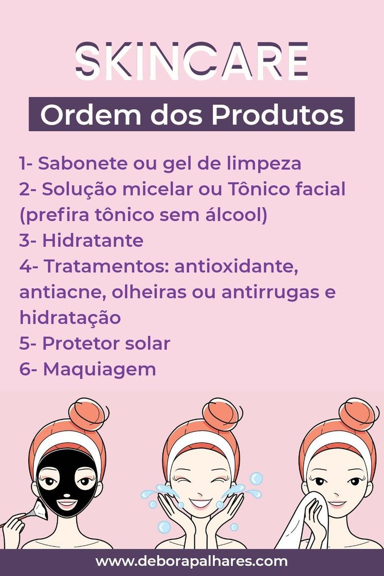 Product Ordem de produtos de skin care