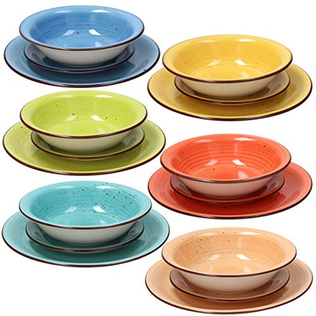 Social Tognana Art & Pepper Stoneware - Vajilla de 18 piezas