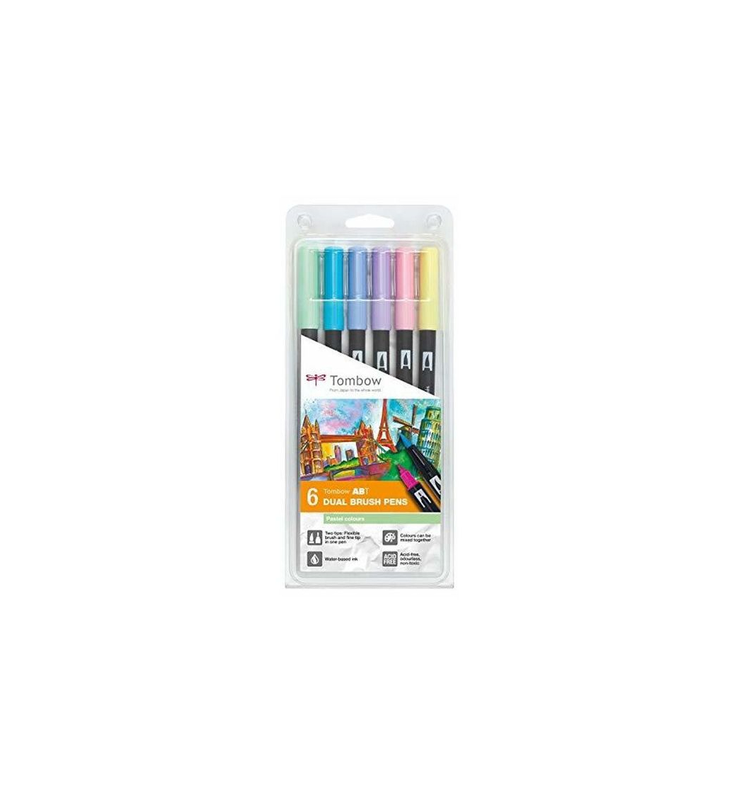 Social Set De 6 Rotuladores Dual Brush Colores Pastel Tombow