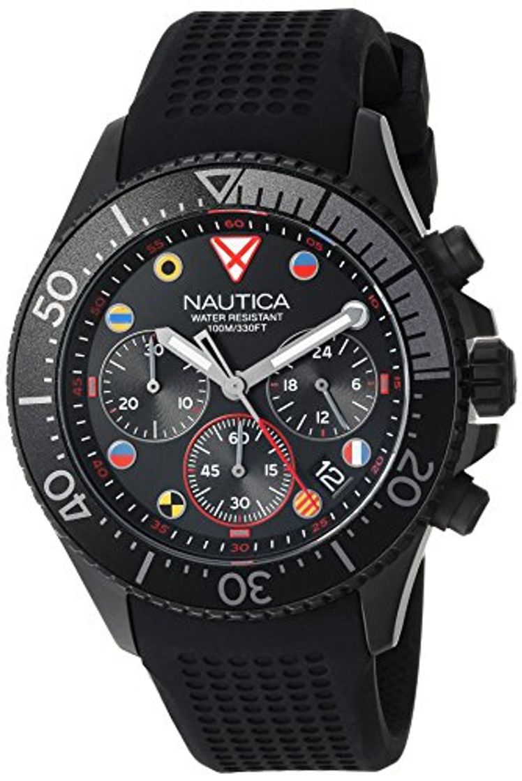 Moda Nautica Reloj analógico para Hombres de Cuarzo japonés con Correa en Silicona NAPWPC003