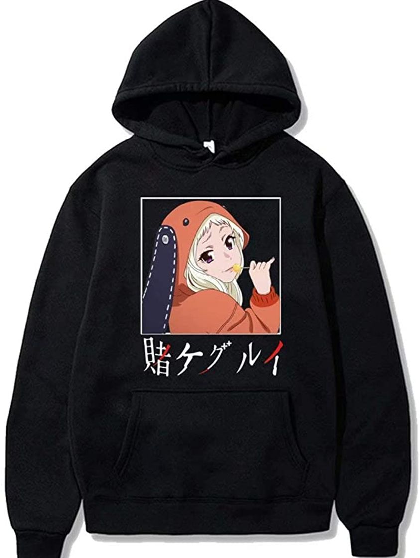 Fashion Unisex Anime Kakegurui Sudadera Informal de Manga Larga con Capucha Yomoduki Runa Pullover Sudaderas