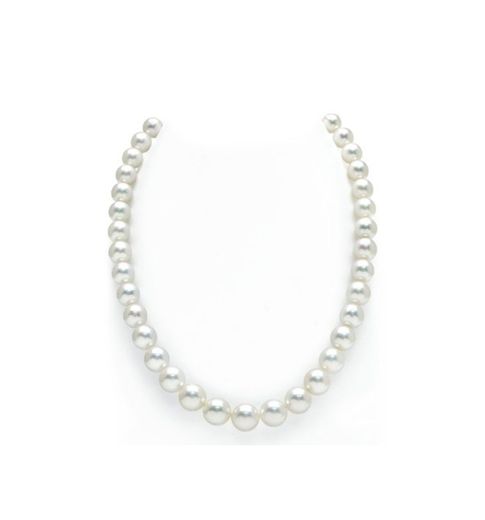 9-Millimeter 12 blanco collar de perlas cultivadas del Mar del Sur -