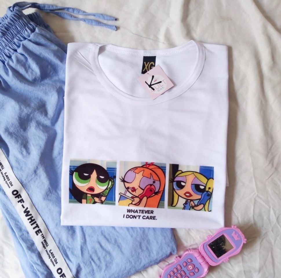 Fashion T-shirt 'WHATEVER' Aesthetic Powerpuff Girls