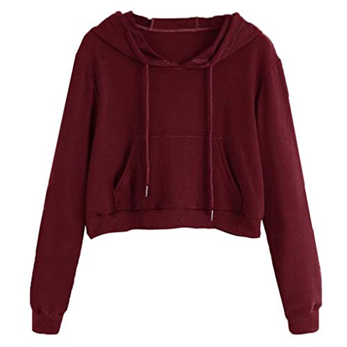 Moda Harajuku Hoodies Sudadera Mujer Streetwear Pocket Crop Top Sudadera con Capucha Jumper Sudadera De Manga Larga Pullover Tops B S