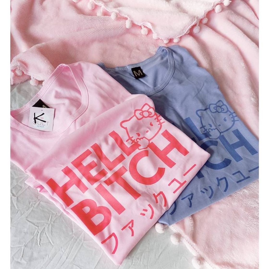 Moda Camisa hello bitch