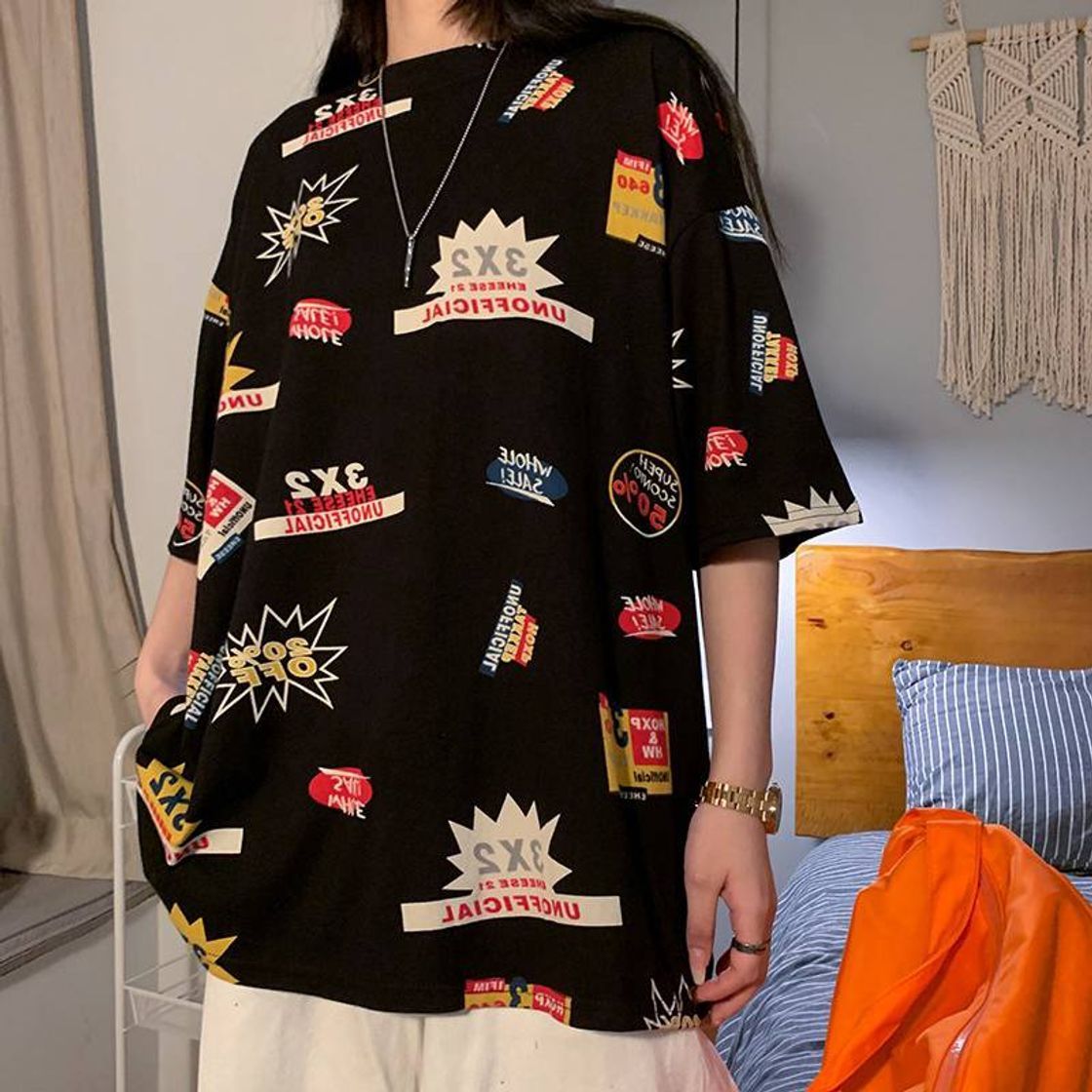 Moda Blusão oversized estilo hip hop coreano feminino