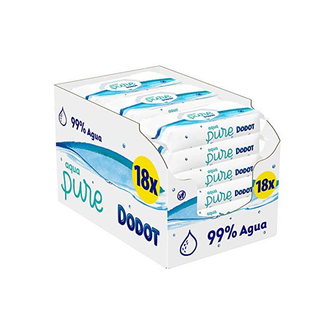 Social Dodot Aqua Pure Toallitas para Bebé 18 Paquetes