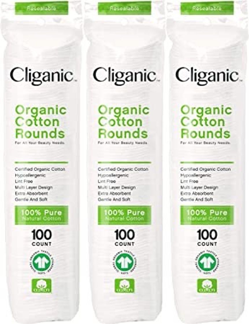 Productos Cliganic Premium - Algodón redondo para cara