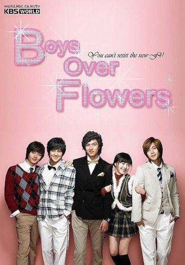 Boy over flowers