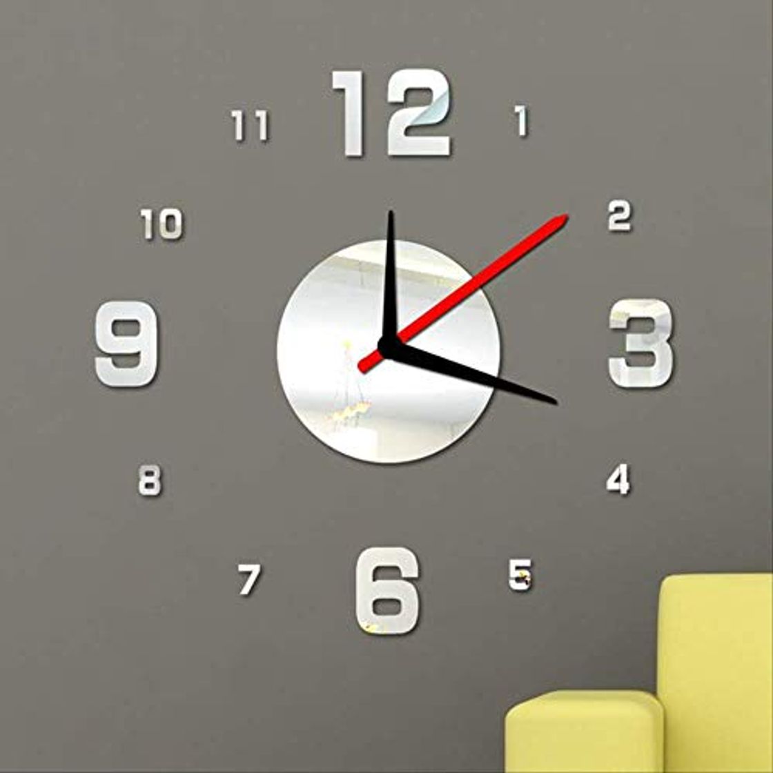 Social Reloj Pared Grande Adhesivos Popular Moderno DIY Reloj De Pared 3D Espejo