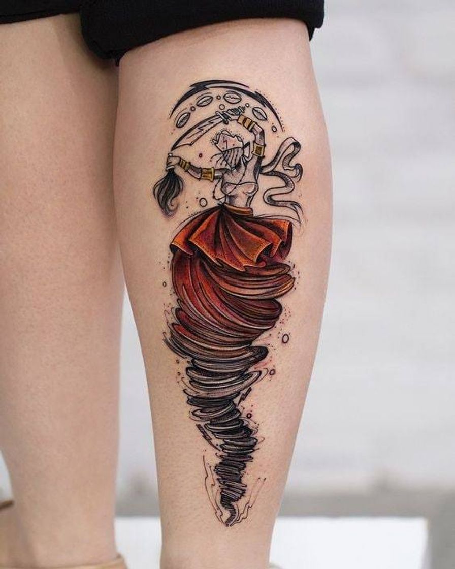 Moda hurricane woman Tattoo