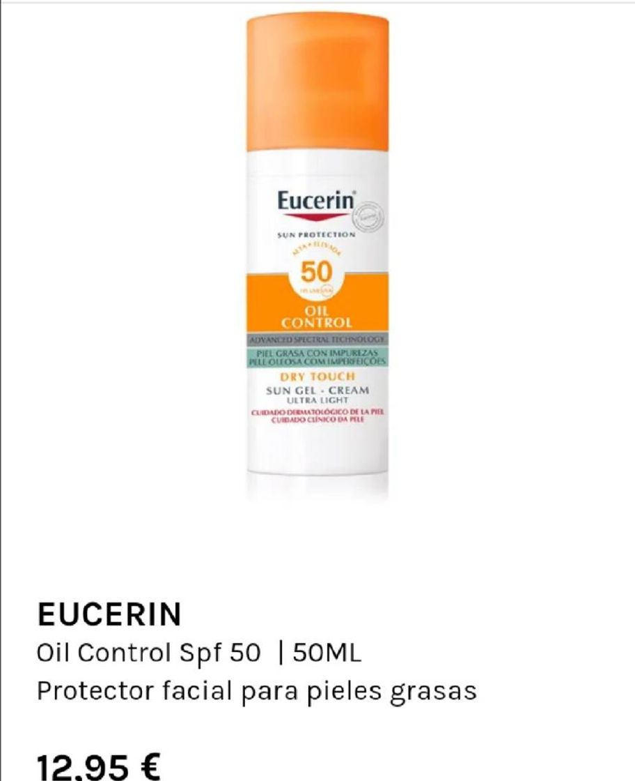 Fashion Oil Control Spf 50 EUCERIN Protector facial pieles grasas