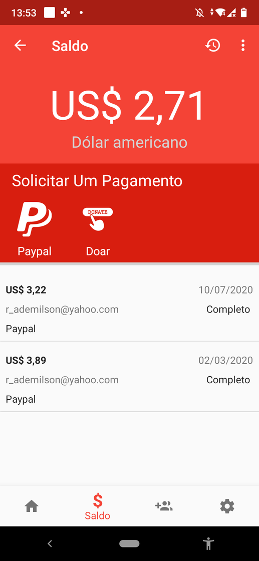 App Convido-o a juntar-se a AttaPoll. Seja pago para responder a