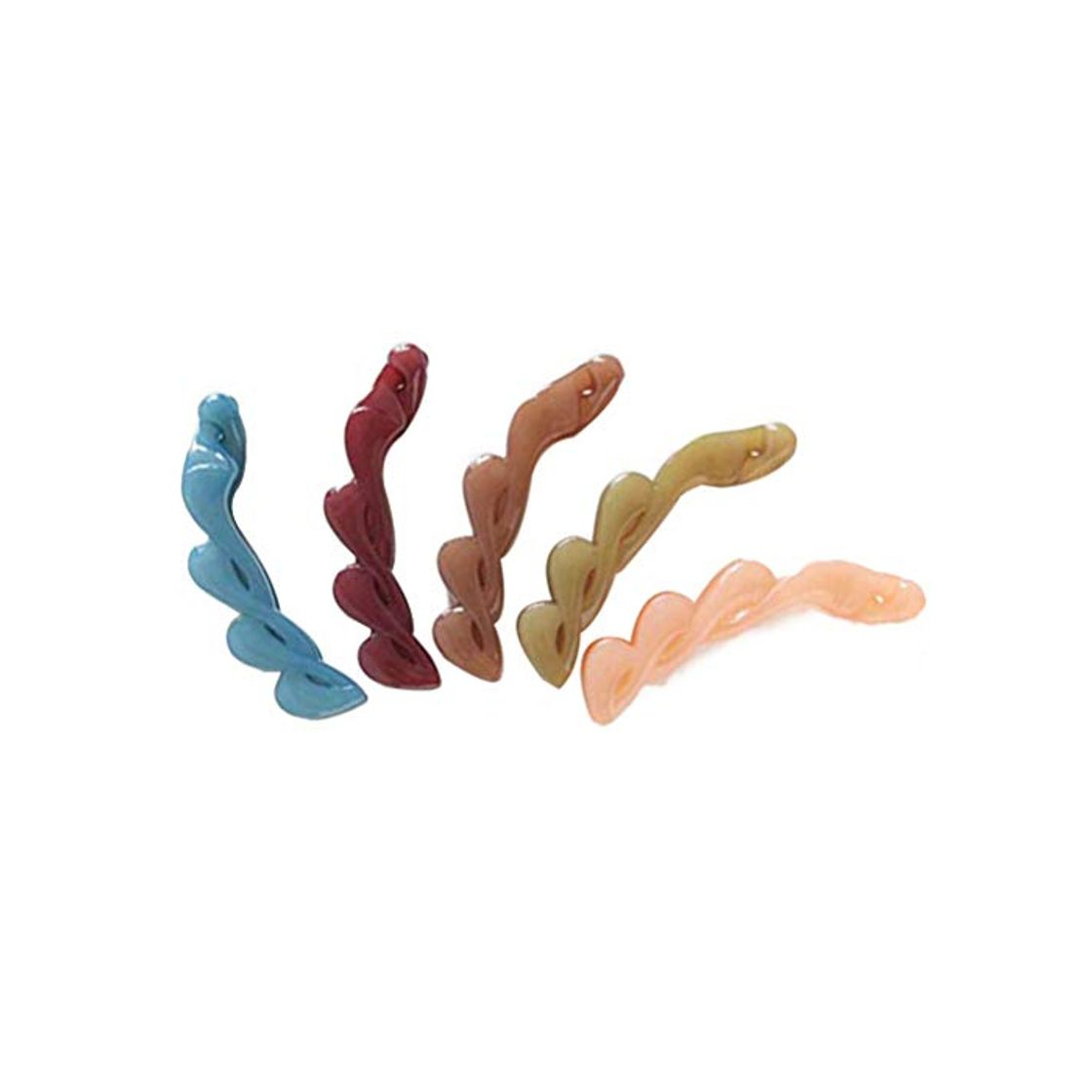 Social Lurrose 5pcs simple acrílico pinzas para el cabello banana cola de caballo pasadores para las mujeres