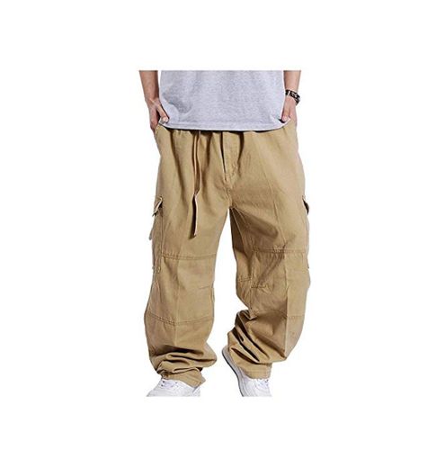 Pantalones Hip Hop para Hombre Pantalones Cargo Estilo Hipster Baggy Rap Pierna
