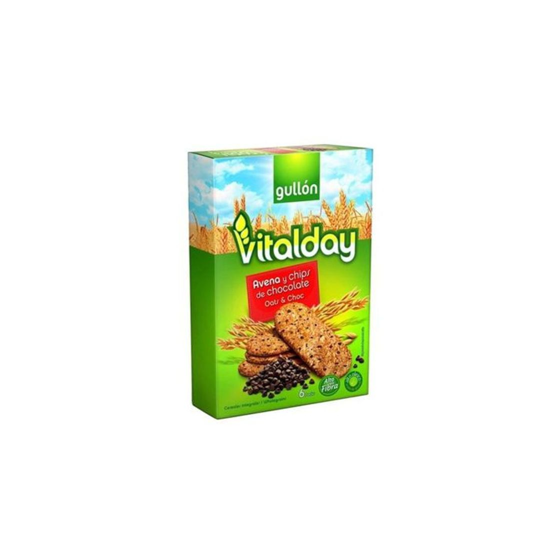 Producto Bolachas Vitalday Aveia e Chips de Chocolate Gullón vegan 