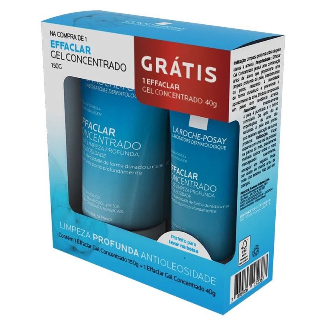 Moda La Roche-Posay Effaclar Concentrado Kit - Gel de Limpeza 150