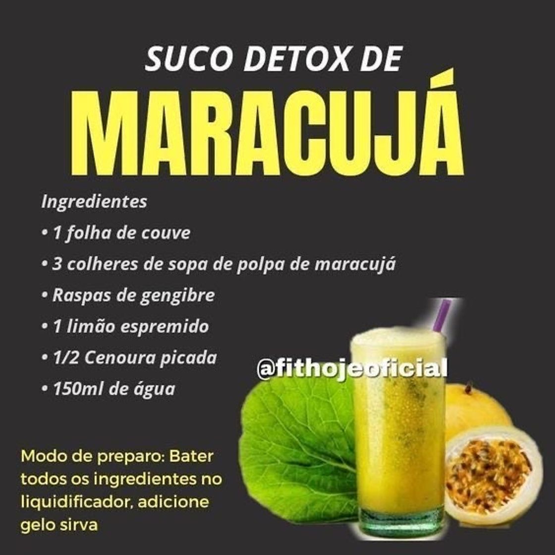 Fashion Suco detox de maracujá 